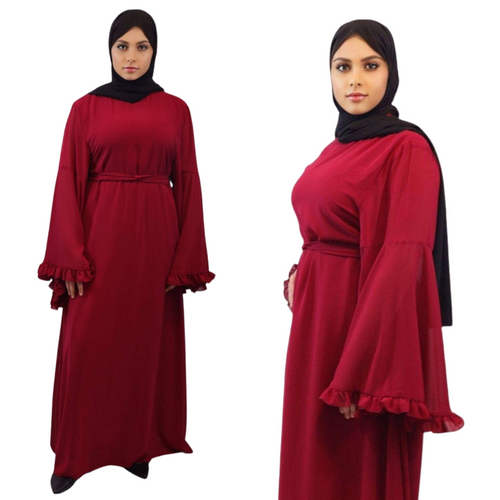 Chiffon Lined Maxi Dress-Wafa