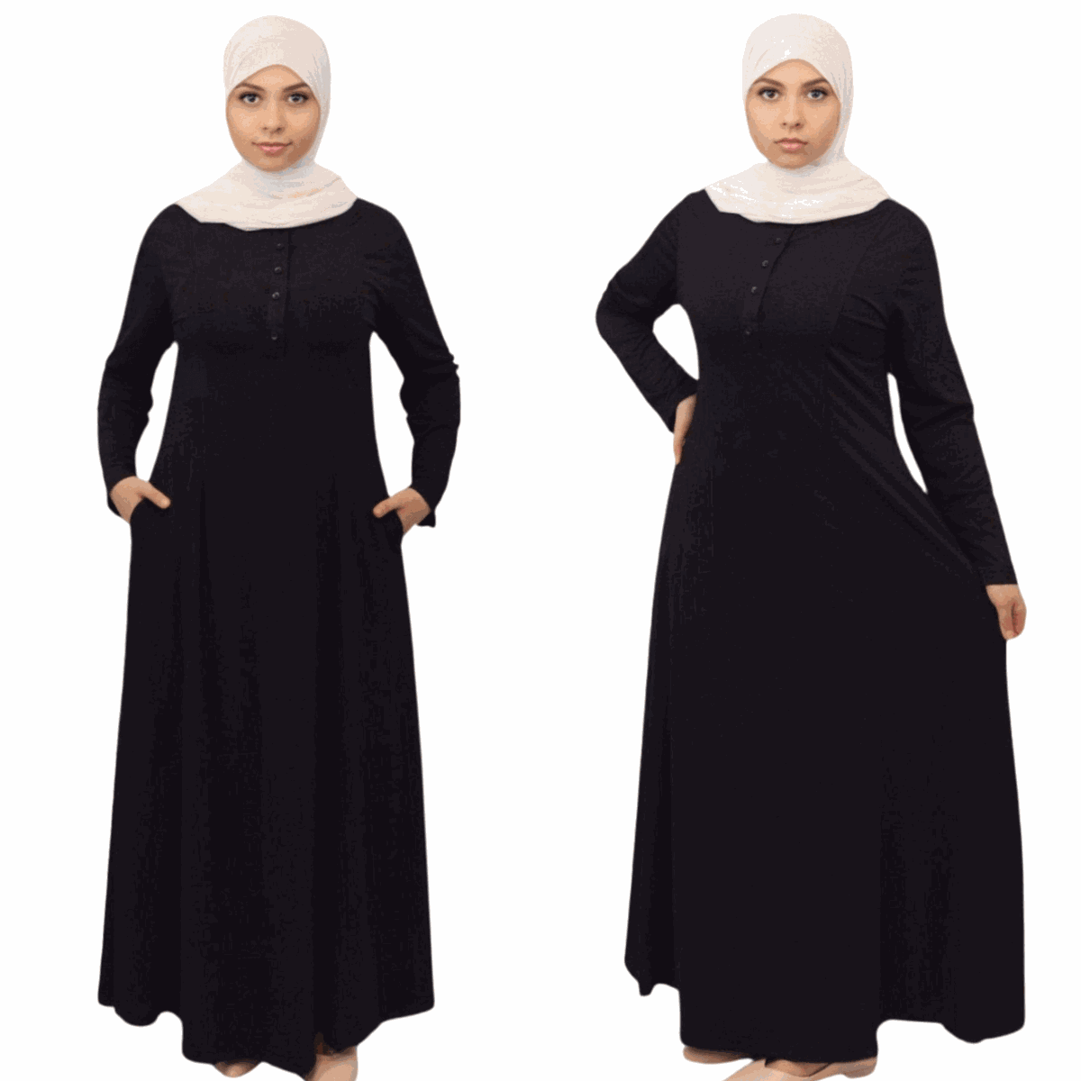 Elevate Your Elegance with the Aaira Traditional Black Abaya Dress - MODESTY MUSLIMAH