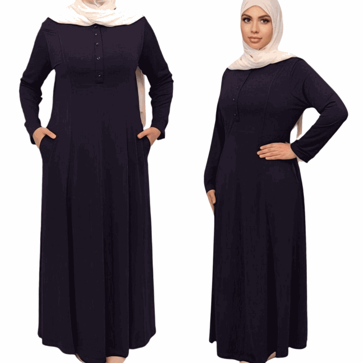 Elevate Your Elegance with the Aaira Traditional Black Abaya Dress - MODESTY MUSLIMAH