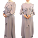 Zora Front Tied Long Sleeve Maxi Dress
