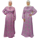 Hareem Floral Elegance Satin Dress