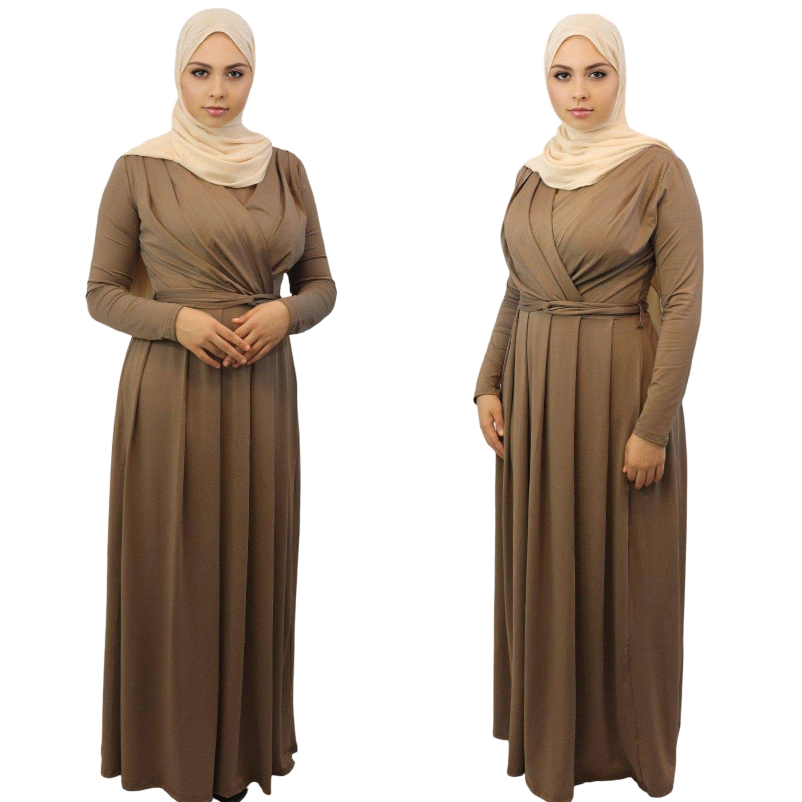 Naira Pleated Detail Nida Modest Dress