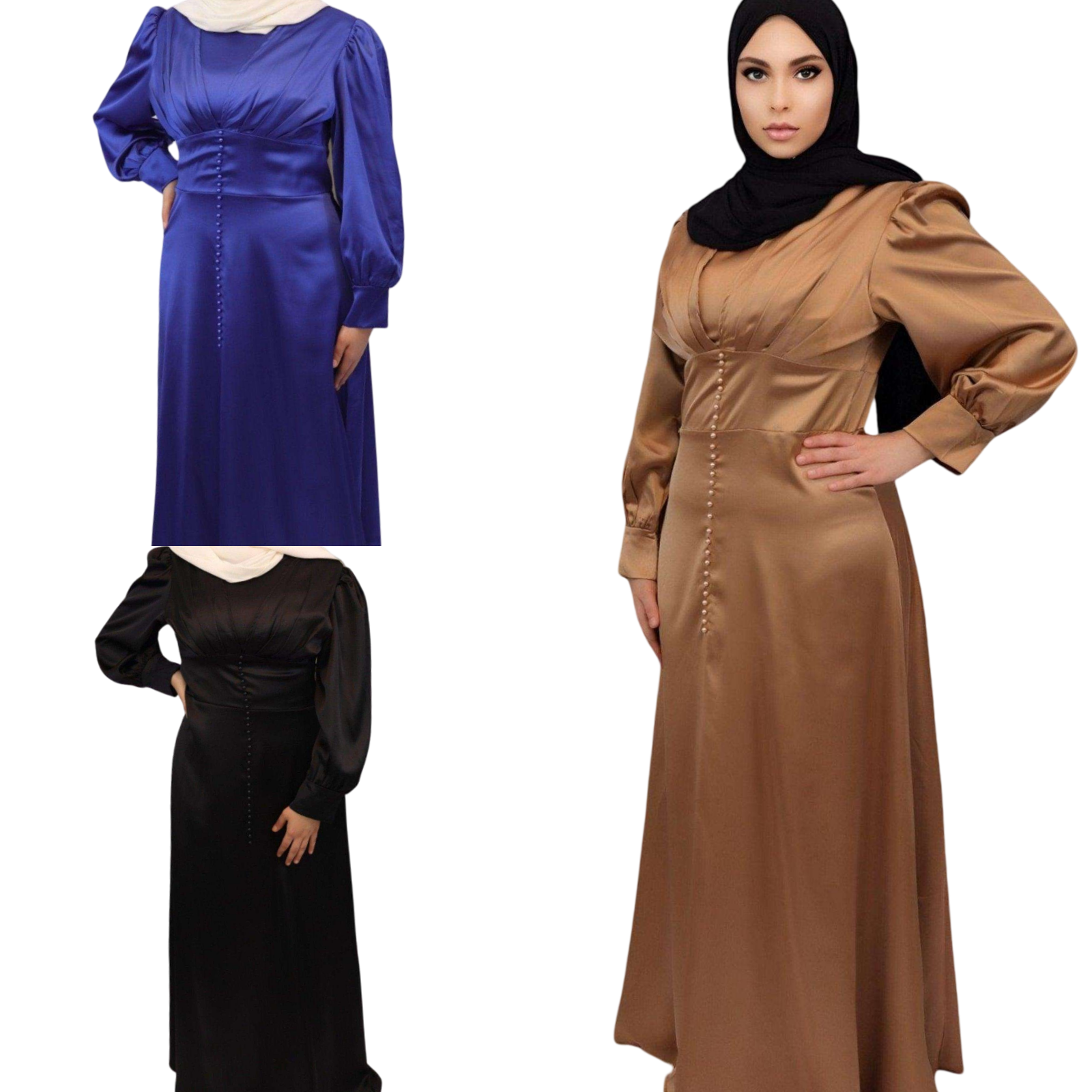 Asma Satin Maxi Dress - Elevate Your Style with Timeless Elegance