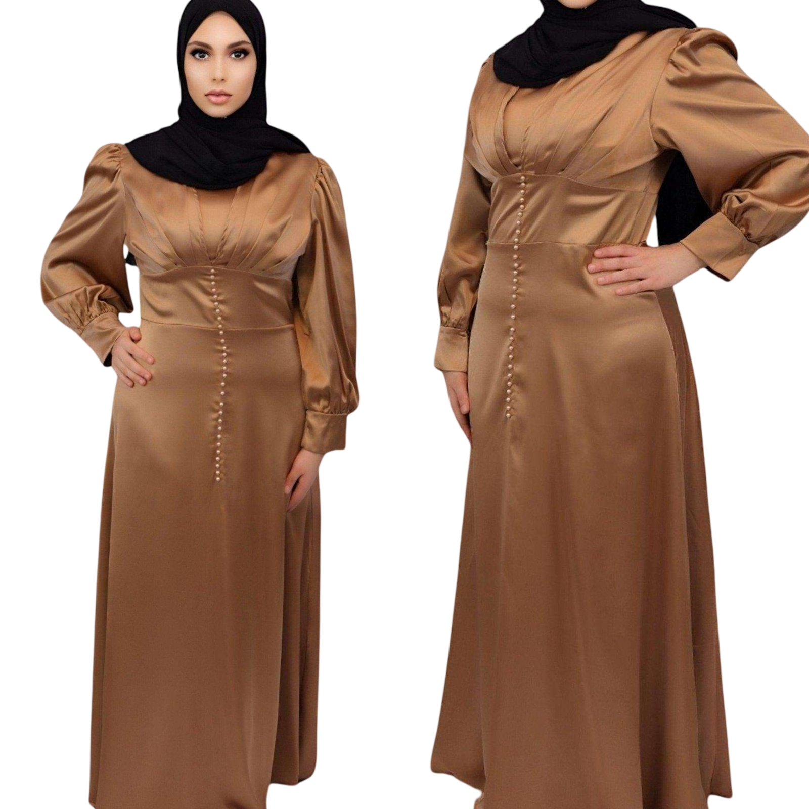 Asma Satin Maxi Dress - Elevate Your Style with Timeless Elegance