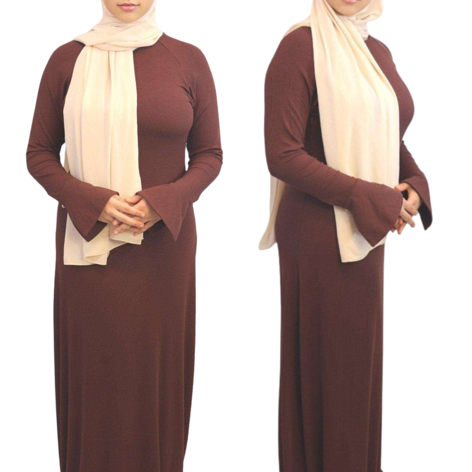 Salwa Ribbed Split Crystal Cuff Maxi