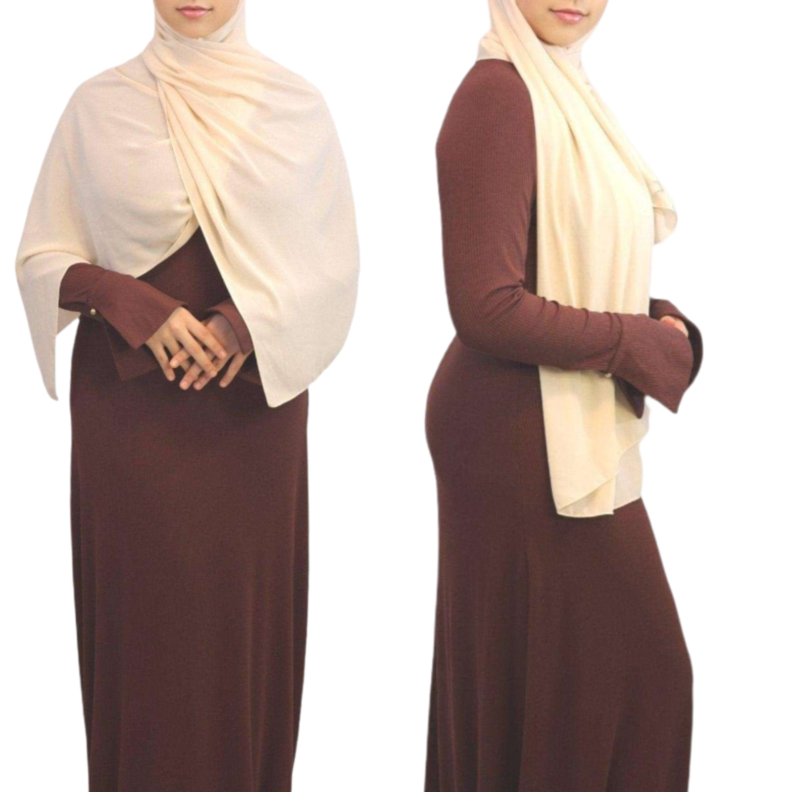 Elegant Ribbed Maxi Dress with Crystal Cuffs for Effortless Style