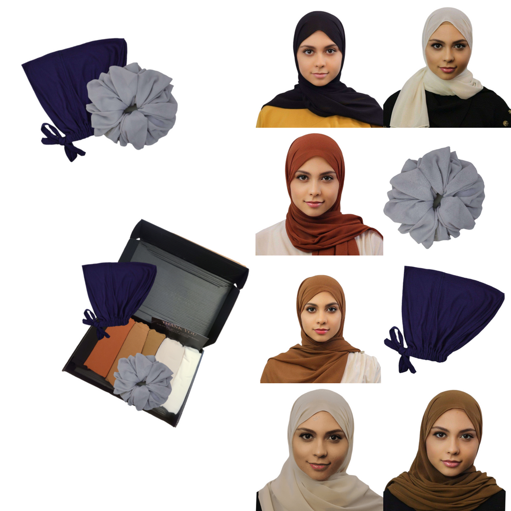 Chiffon hijab set 8 pc