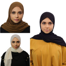 Chiffon hijabs black, khaki, coffee brown