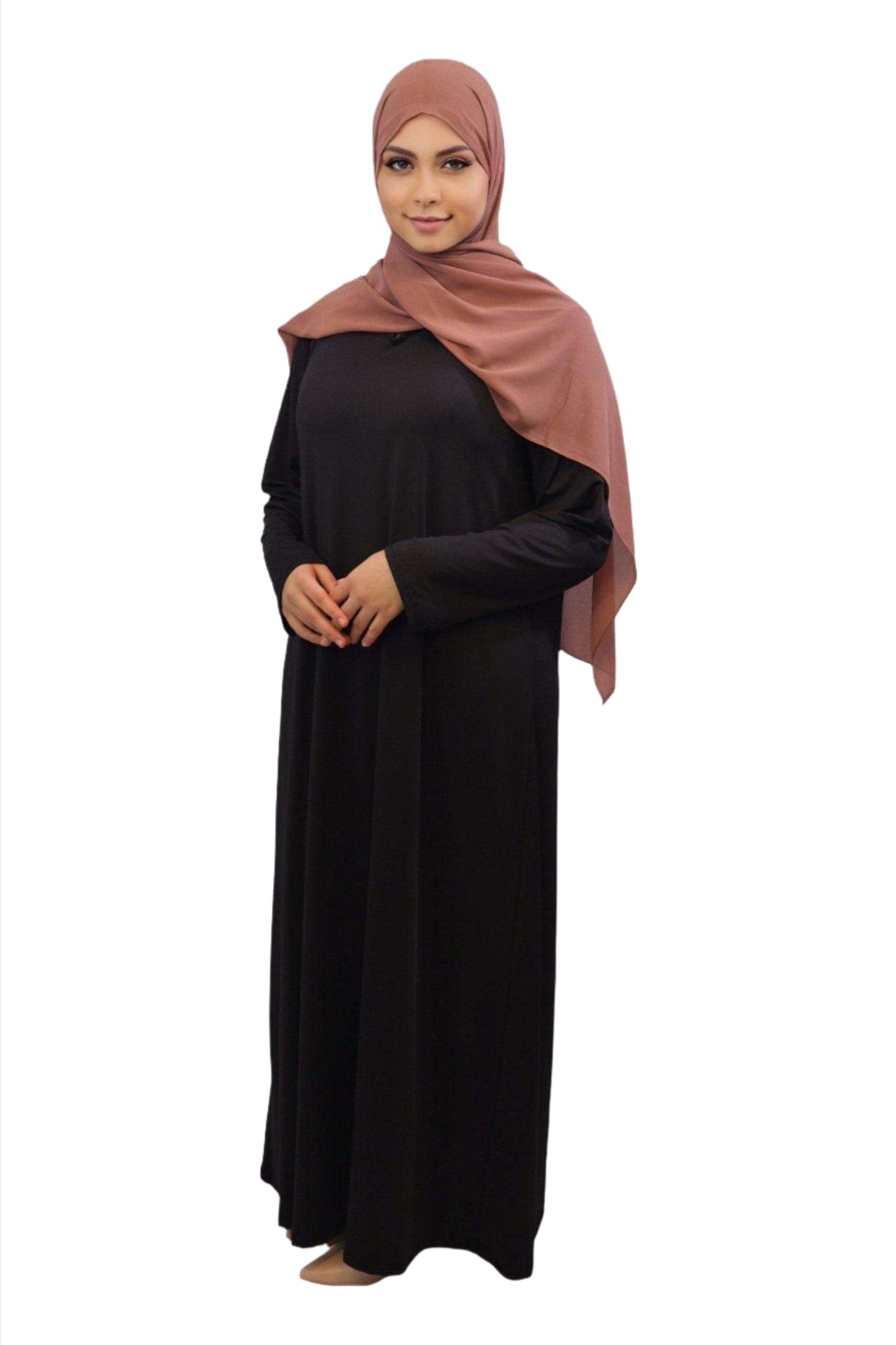 Sadia Elegant Black Abaya - MODESTY MUSLIMAH