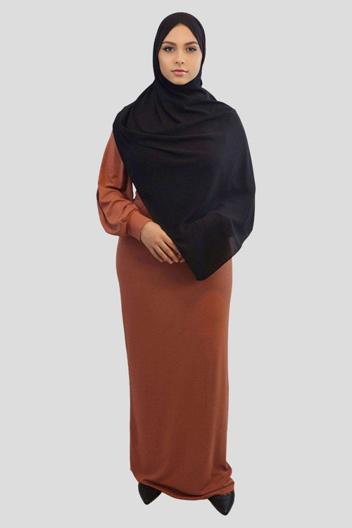 Samia Ribbed Maxi Dress - MODESTY MUSLIMAH