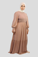 Shazia Smocked Bodice Floor Length Maxi - MODESTY MUSLIMAH