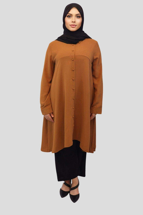 Shumaila Womens Button Tunic - MODESTY MUSLIMAH