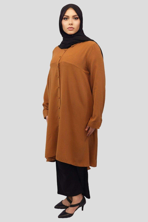 Shumaila Womens Button Tunic - MODESTY MUSLIMAH