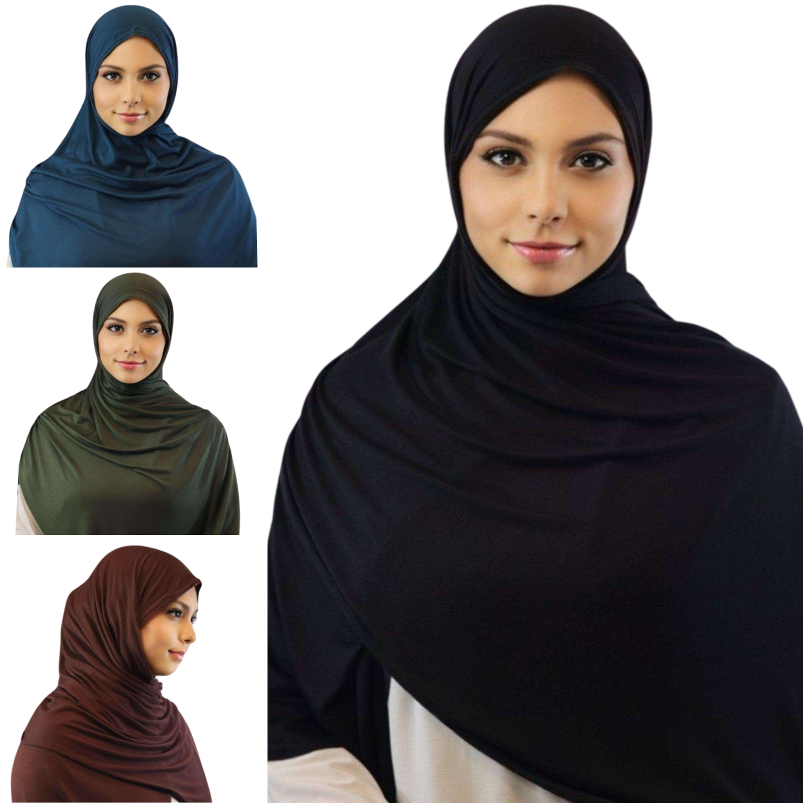 Essence Premium Jersey Hijabs Value Set | Soft Stretch Jersey Hijabs