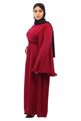 Wafa Lined Chiffon Maxi Dress - MODESTY MUSLIMAH