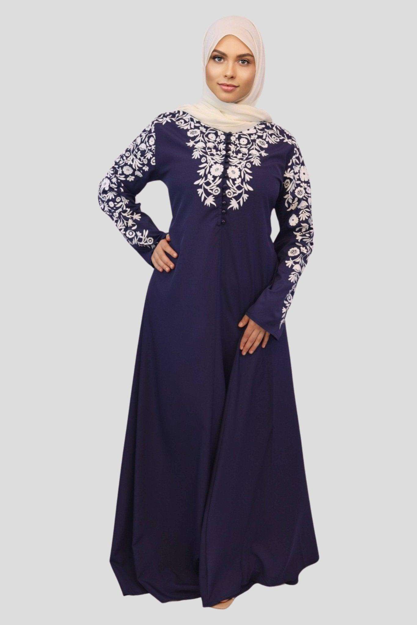 Zainab Floral Printed Abayas - MODESTY MUSLIMAH